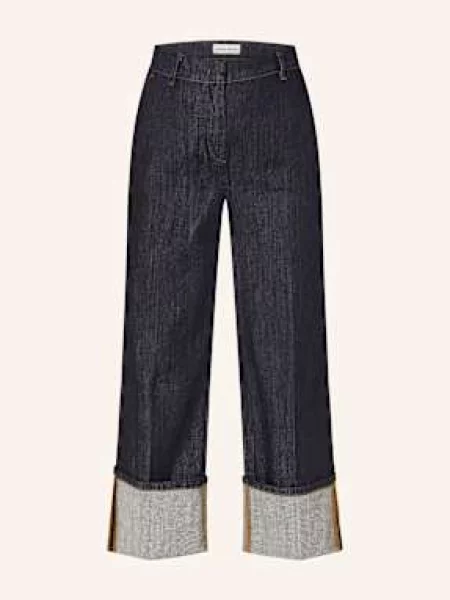 Opus Jeansy Wide Leg Moira Clean blau niebieskie