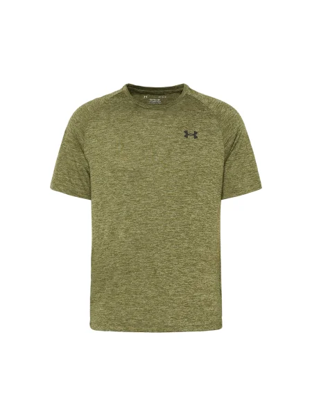 UNDER ARMOUR Tehnička sportska majica Tech zelena melange crna
