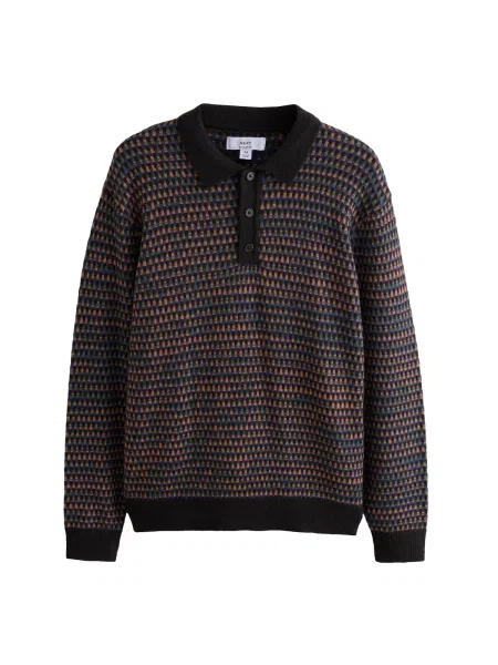 Next Pulover bleumarin / maro caramel / verde negru