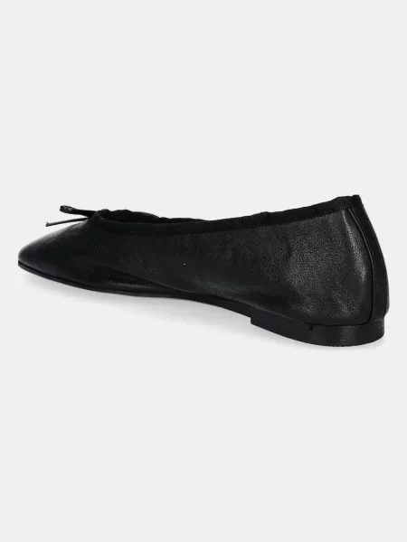 Kožené baleríny Tommy Hilfiger BALLERINA SOFT LEATHER černá