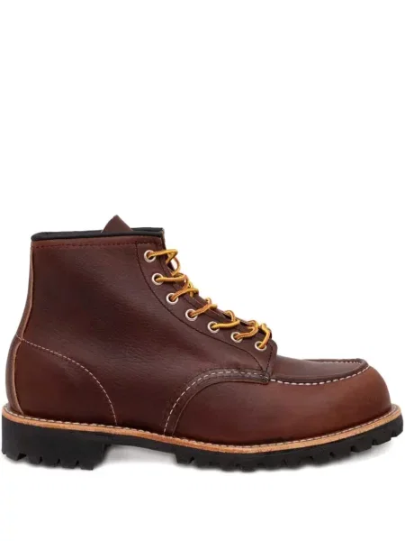 Cropp cizme scurte Red Wing Shoes cu șireturi din dantelă roșu