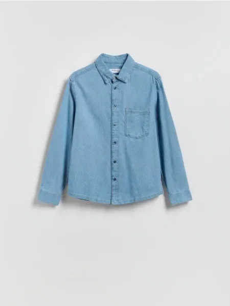 Reserved Cămașă din denim regular fit albastru