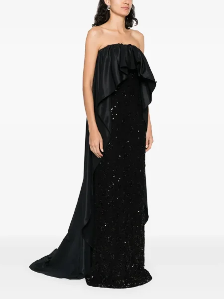 Rochie Nissa din dantelă negru