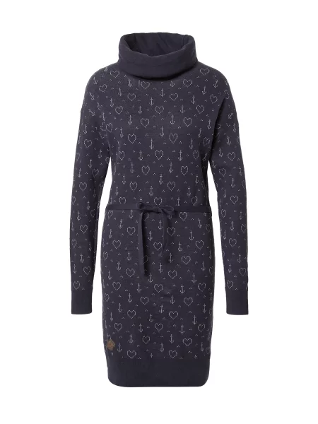 Ragwear Rochie Marina albastru noapte alb
