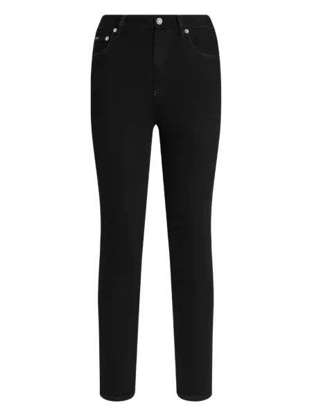 Blugi Dolce & Gabbana cu talie înaltă negru