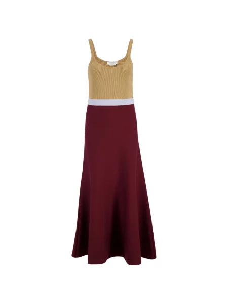 Rochie midi Gabriela Hearst fără mâneci tricotate roșu