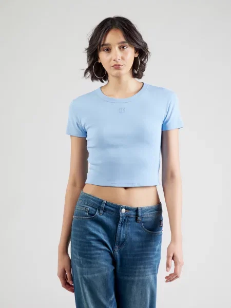 HUGO Tricou Delanor deschis albastru
