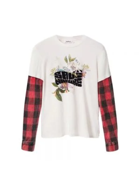 Top Desigual z nadrukiem biały