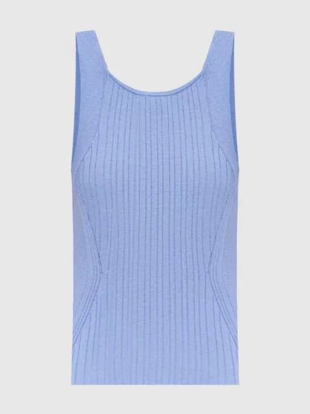 Топ в рубчик Twinset блакитний