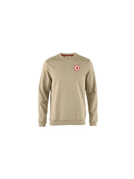 Sweter Fjällräven z kapturem z logo beżowy