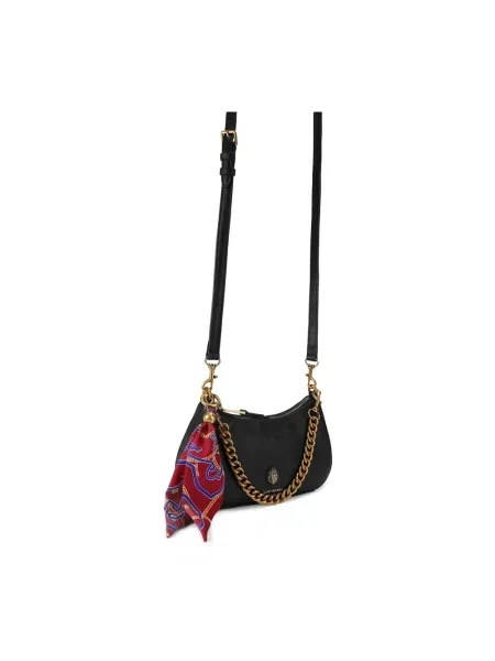 Kurt Geiger London torebka crossbody skórzana SLOANE HOBO czarna