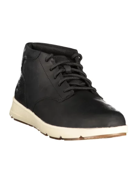 Botki Timberland skórzane w miejskim stylu czarne