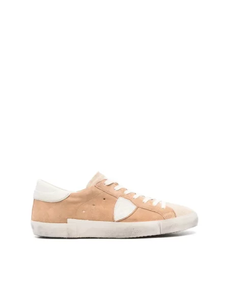 Sneakersy Philippe Model zamszowe do tenisa brązowe