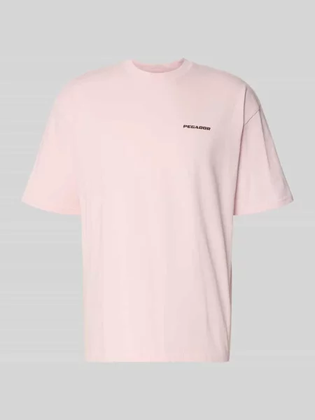 Przeskalowany T-shirt z detalem z metką model Bovec' Pegador