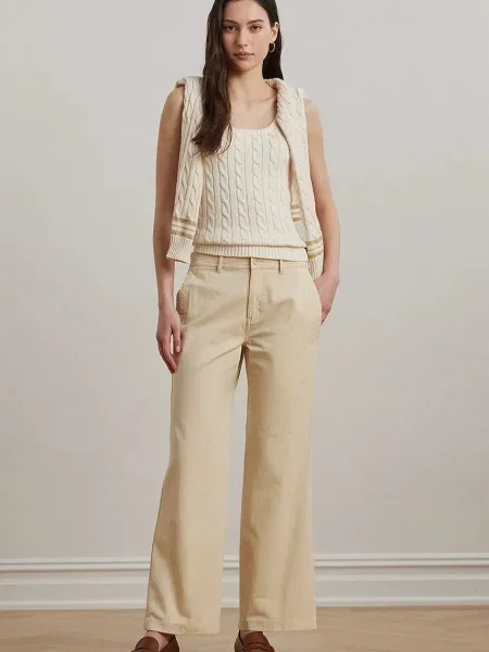 Hlače Lauren Ralph Lauren bež