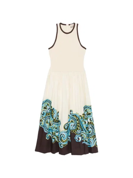 Rochie midi Alemais fără mâneci cu imagine cu model paisley