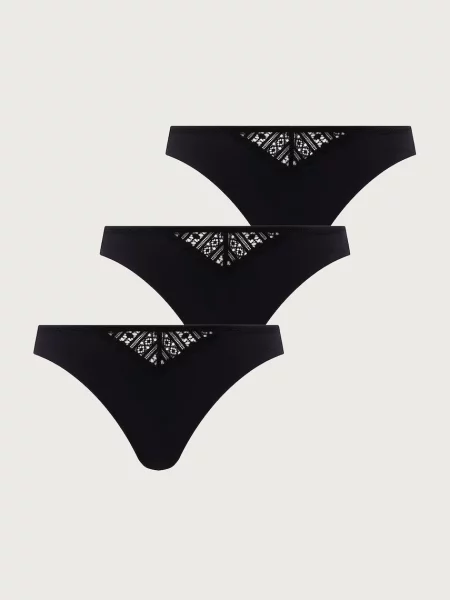 BOSS tangá dámske GIFT GIVING 3P THONG čierna