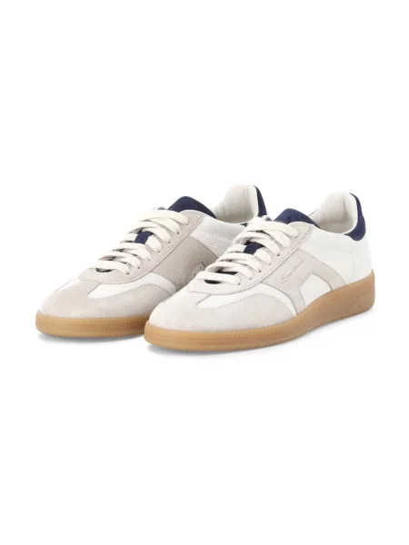 Sneakersy Santoni skórzane białe