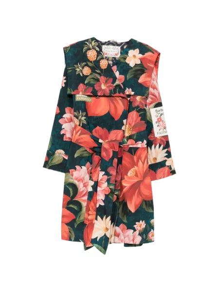 Palton Barbour cu model floral cu imagine albastru