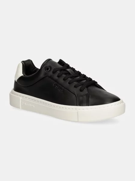 Маратонки Calvin Klein CUPSOLE LACE UP W/ML LTH черно