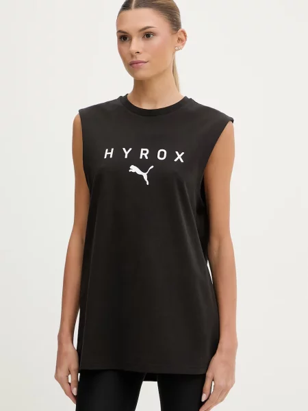 Puma t-shirt γυμναστικής Cutoff tank HYROX μαύρο