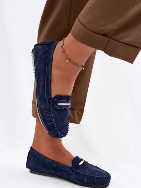 Mokasini S. Barski iz semiša modra