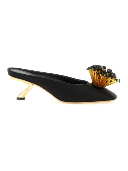 Klapki mules Ferragamo skórzane czarne