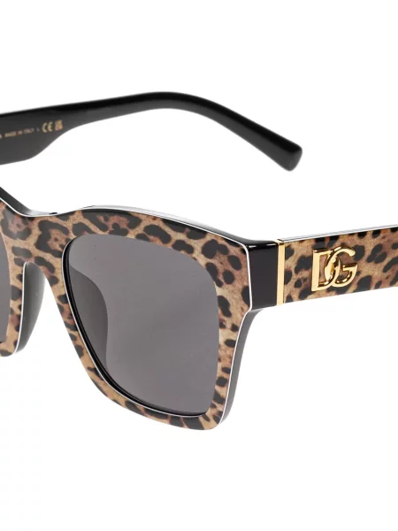 Leopárdmintás napszemüveg Dolce & Gabbana Eyewear autogrammal