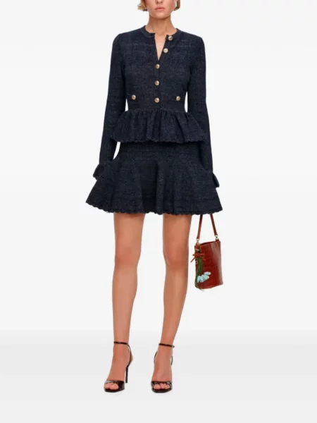 Rochie mini Self-portrait tricotate albastru