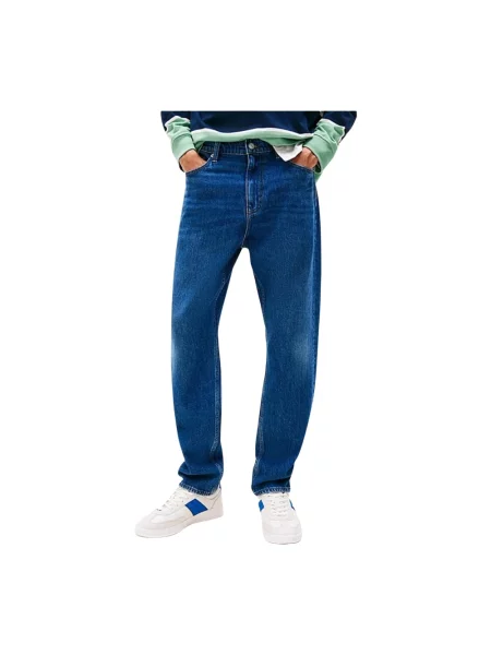 Szerokie jeansy Tommy Jeans niebieskie