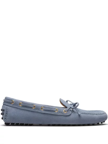 Pantofi loafer Car Shoe din piele de căprioară albastru