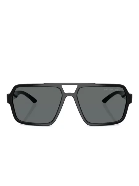 Ochelari de soare Prada Linea Rossa cu imprimeu geometric negru