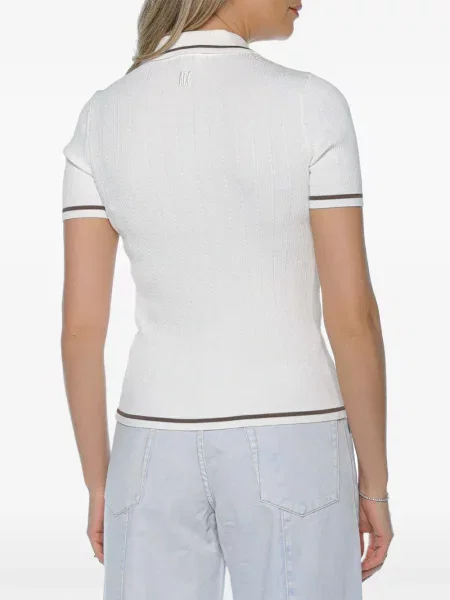 Gulerat tricou polo Armani Exchange alb