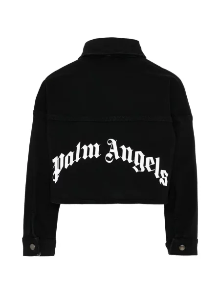 Kurtka jeansowa dziecięca Palm Angels czarna