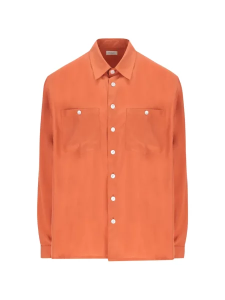 Копринена риза Saint Laurent оранжево