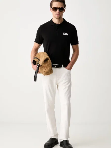 Tricou polo Karl Lagerfeld negru