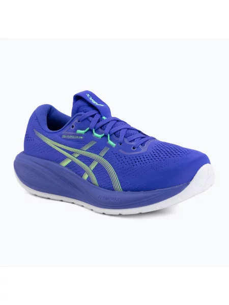 Férfi futócipők ASICS Gel-Cumulus 28 cobalt burst/illuminate green. Méret: 45 EU kék