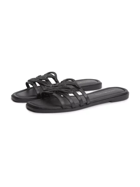 TOMMY HILFIGER Saboți negru