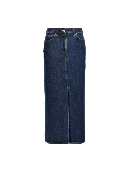 Długa spódnica jeansowa Loulou Studio niebieska