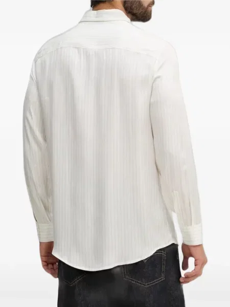 Lung cămașă Armani Exchange cu imagine alb