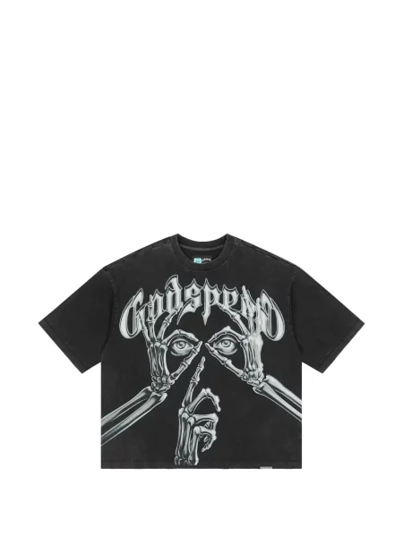 Tricou Godspeed cu imagine negru
