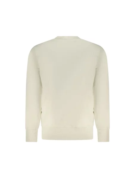 Bluza nierozpinana Calvin Klein Jeans z okrągłym dekoltem elegancka beżowa