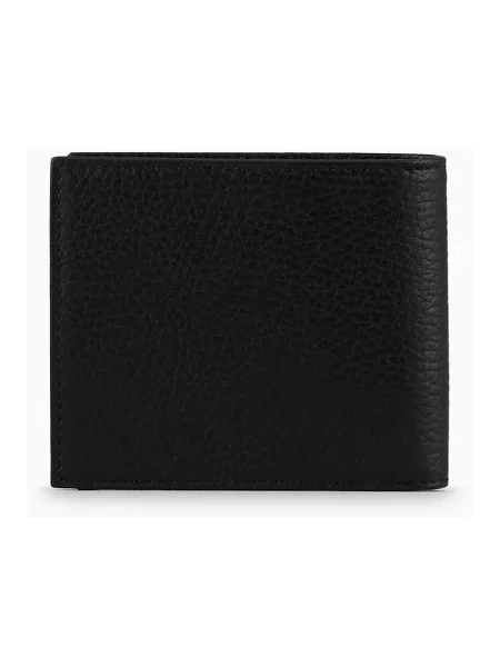 Portfel Emporio Armani skórzany czarny