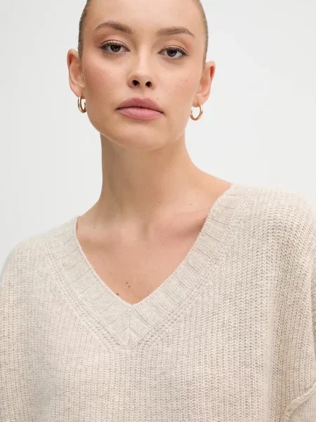 Шерстяной свитер United Colors Of Benetton бежевый