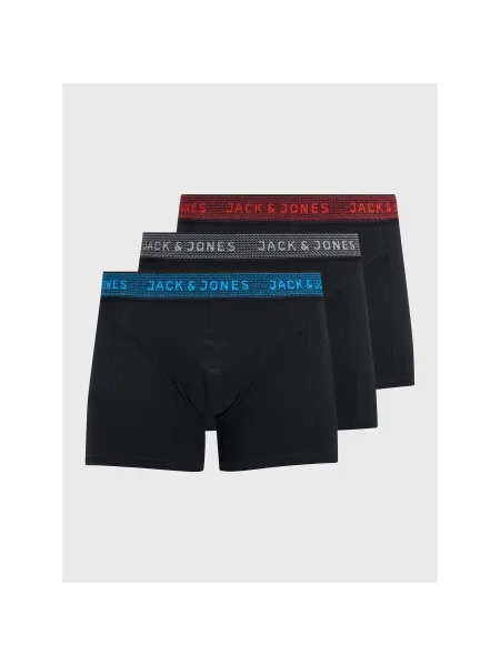 JACK & JONES Boxeralsók kék / szürke / piros fekete