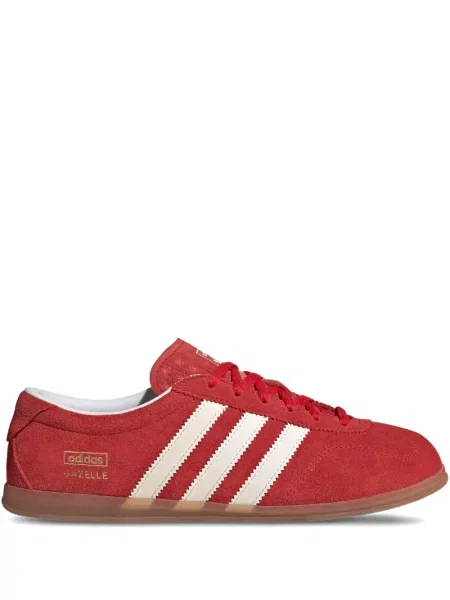 Sneakersy Adidas Gazelle zamszowe w paski z zamkiem błyskawicznym do połowy niebieskie