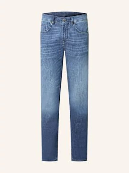 Baldessarini Džíny Regular Fit dark blue used whisker modré