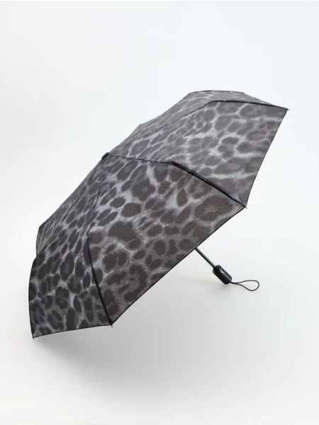 Reserved Umbrelă cu model leopard multicolor