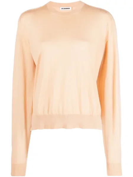 Pulover Jil Sander cu decolteu rotund lung