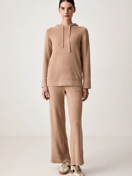 Guess pantaloni de loungewear pentru femei LUA bej